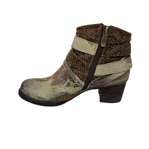 L'Artiste Spring Step Shazzam Leather Ankle Boots 5.5-6 - Picture 4 of 8